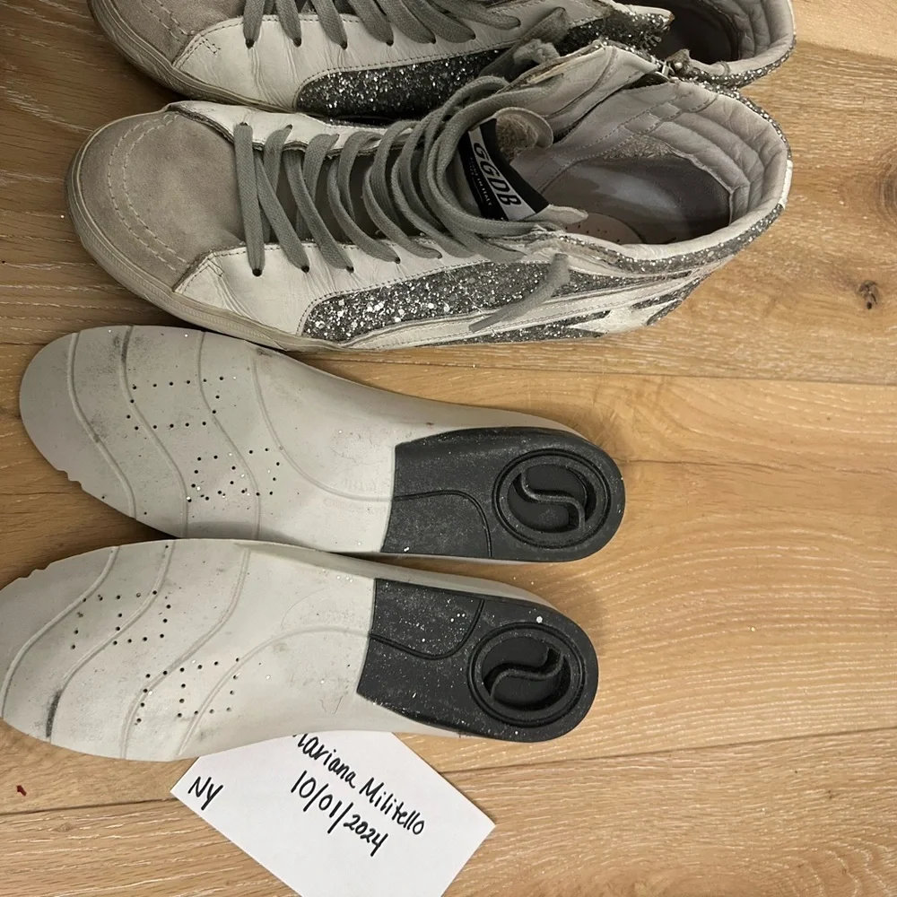 Golden Goose Women's Slide Glitter High Top Sneakers size EU40/US10